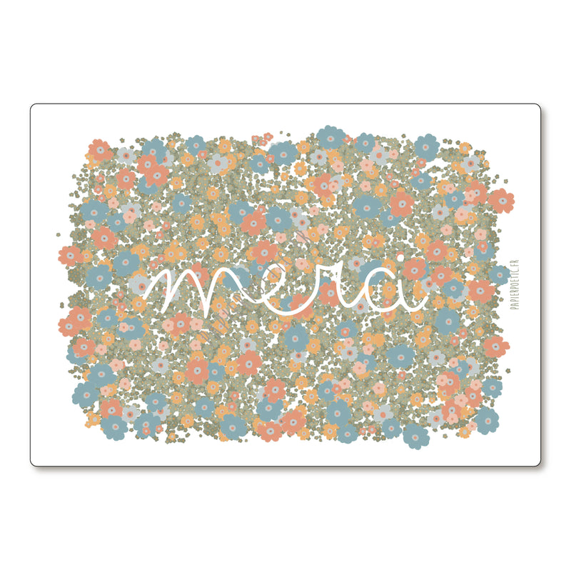 Carte/Card "Merci" liberty