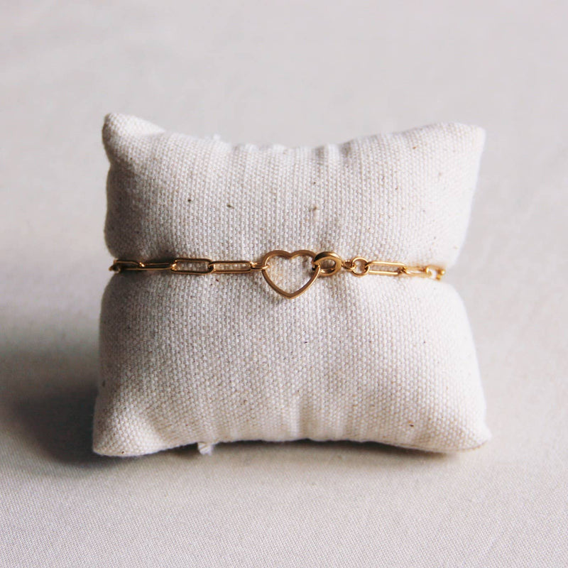 Bracelet avec fermoir à cœur