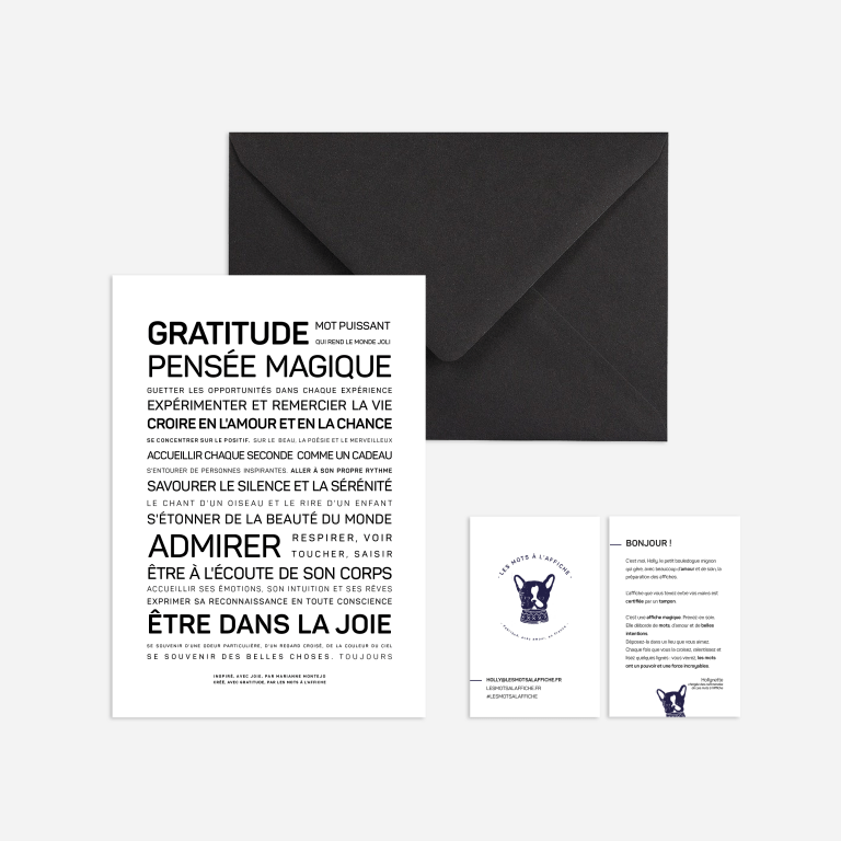 Gratitude, pensée magique: MINI A6 10.5 x 14.8 mm