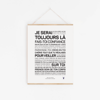 Carte Affiche - Je serai toujours là pour toi (A6 10.5 x 14.8 mm)