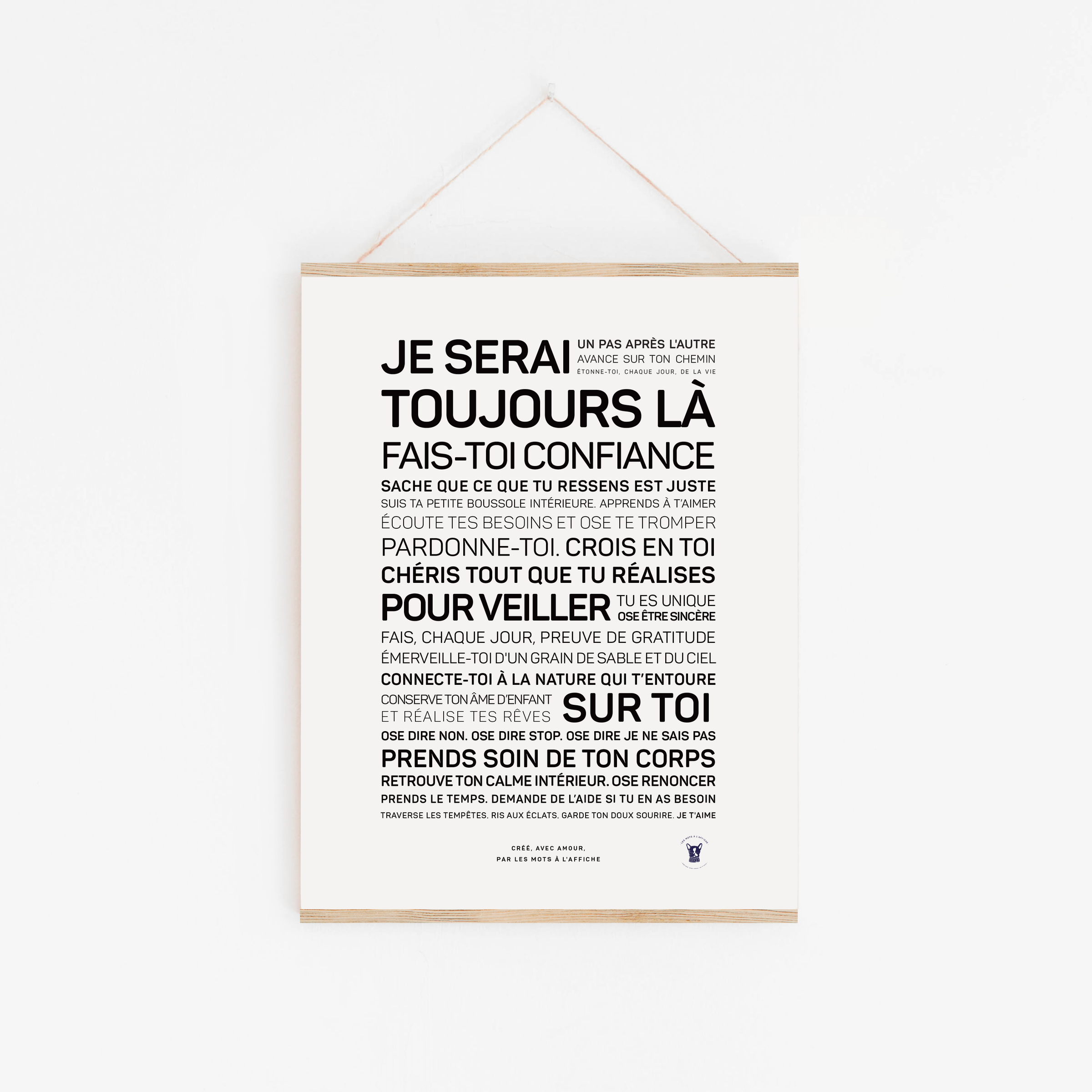Carte Affiche - Je serai toujours là pour toi (A6 10.5 x 14.8 mm)