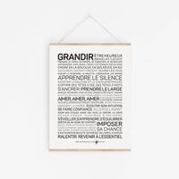 Carte Affiche - Grandir (A6 10.5 x 14.8 mm)
