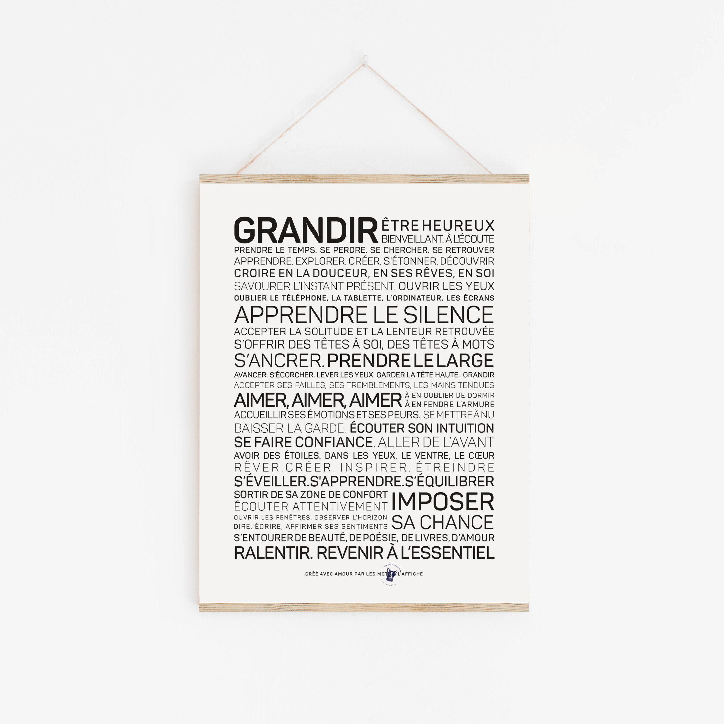 Carte Affiche - Grandir (A6 10.5 x 14.8 mm)