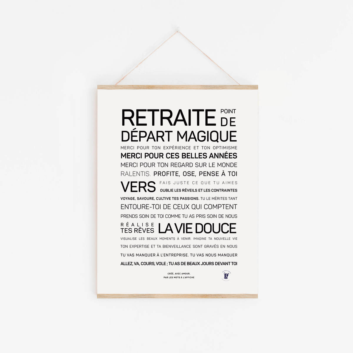 Affiche Retraite: MINI A6 10.5 x 14.8 mm