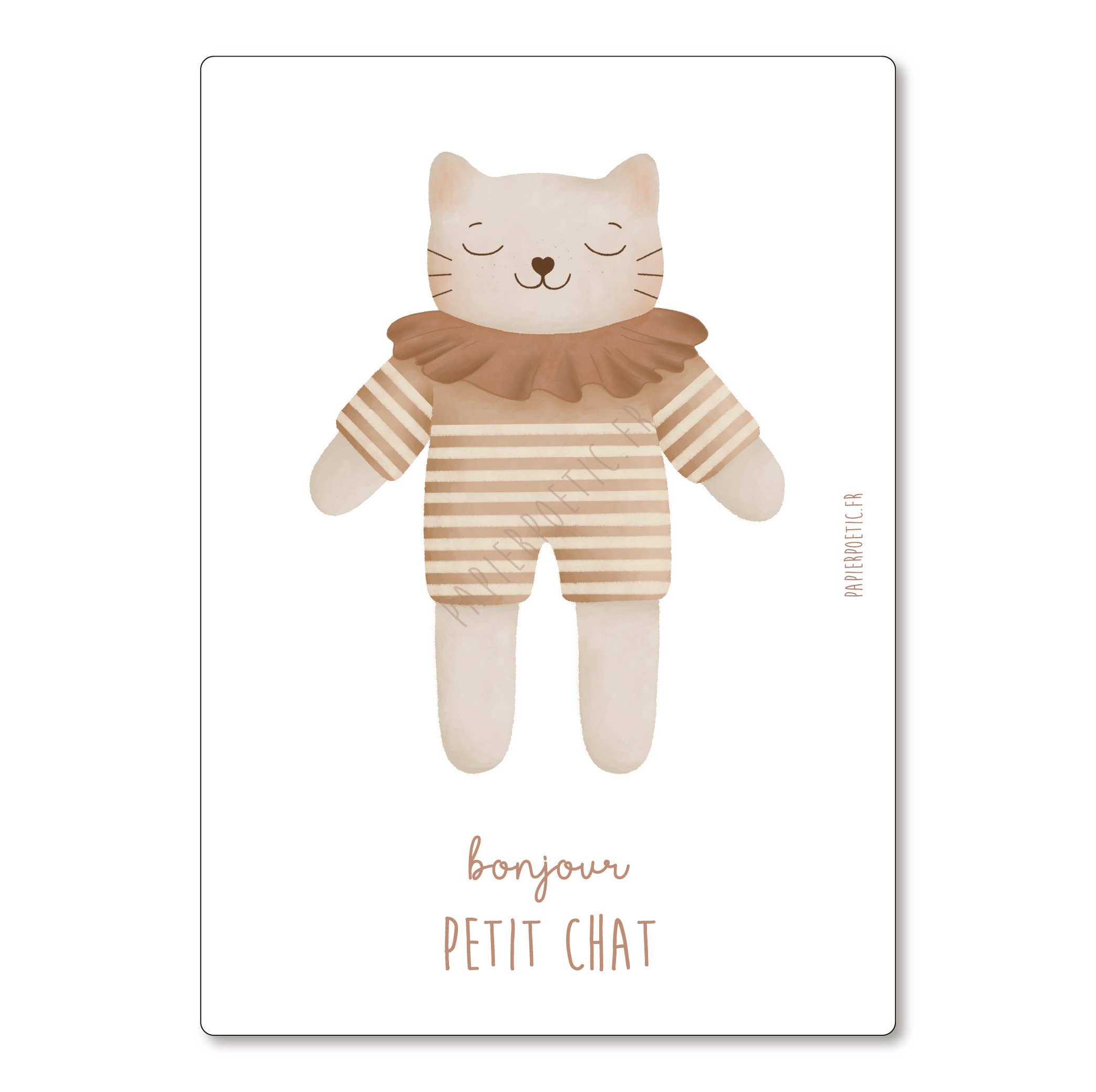 Carte Postale / Card “Doudou Chat blanc"