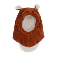 Cagoule velours paprika: T0: 9 - 18 mois