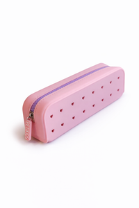 Trousses scolaire Perforée POP & CLIP - créatif - DIY: Rose Fushia