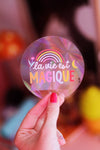Sticker Suncatcher "La Vie est Magique" – Créateur d'Arc-en-Ciel