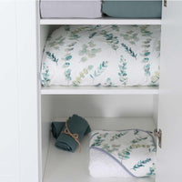 Grande cape de bain en coton et bambou, Eucalyptus