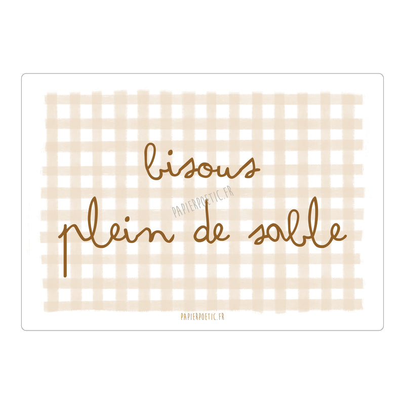 Carte “Bisous plein de sable"