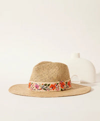 Chapeau Fleurs Orange