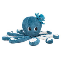 Peluche pieuvre maman et son bébé Bleu