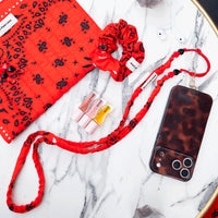 Sangle de téléphone Billie - Bandana Rouge