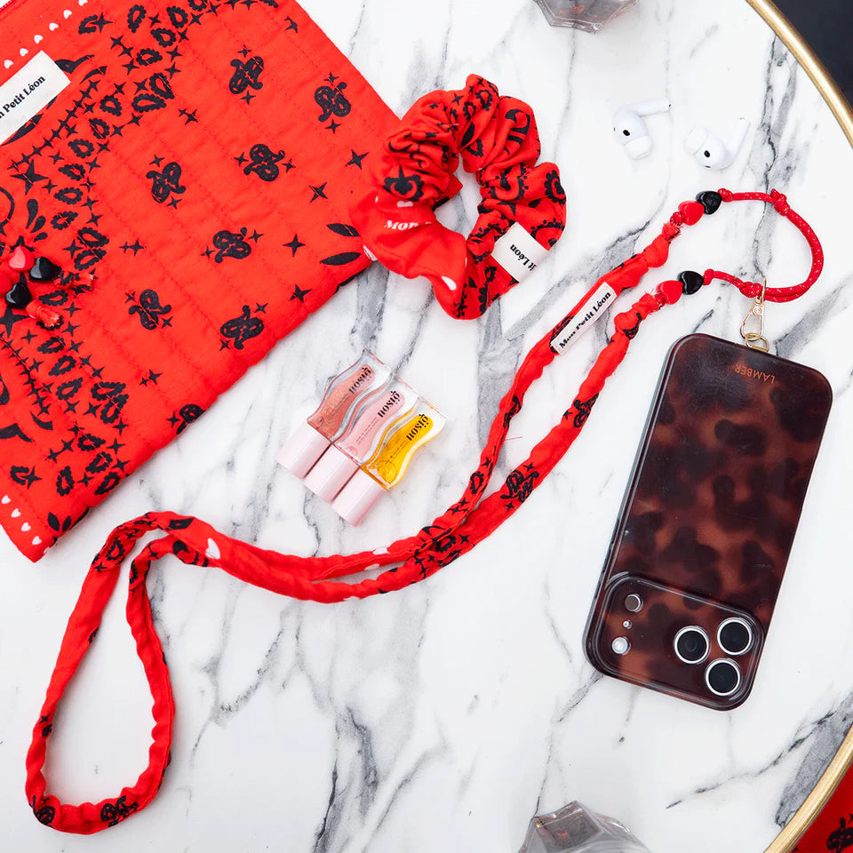 Sangle de téléphone Billie - Bandana Rouge