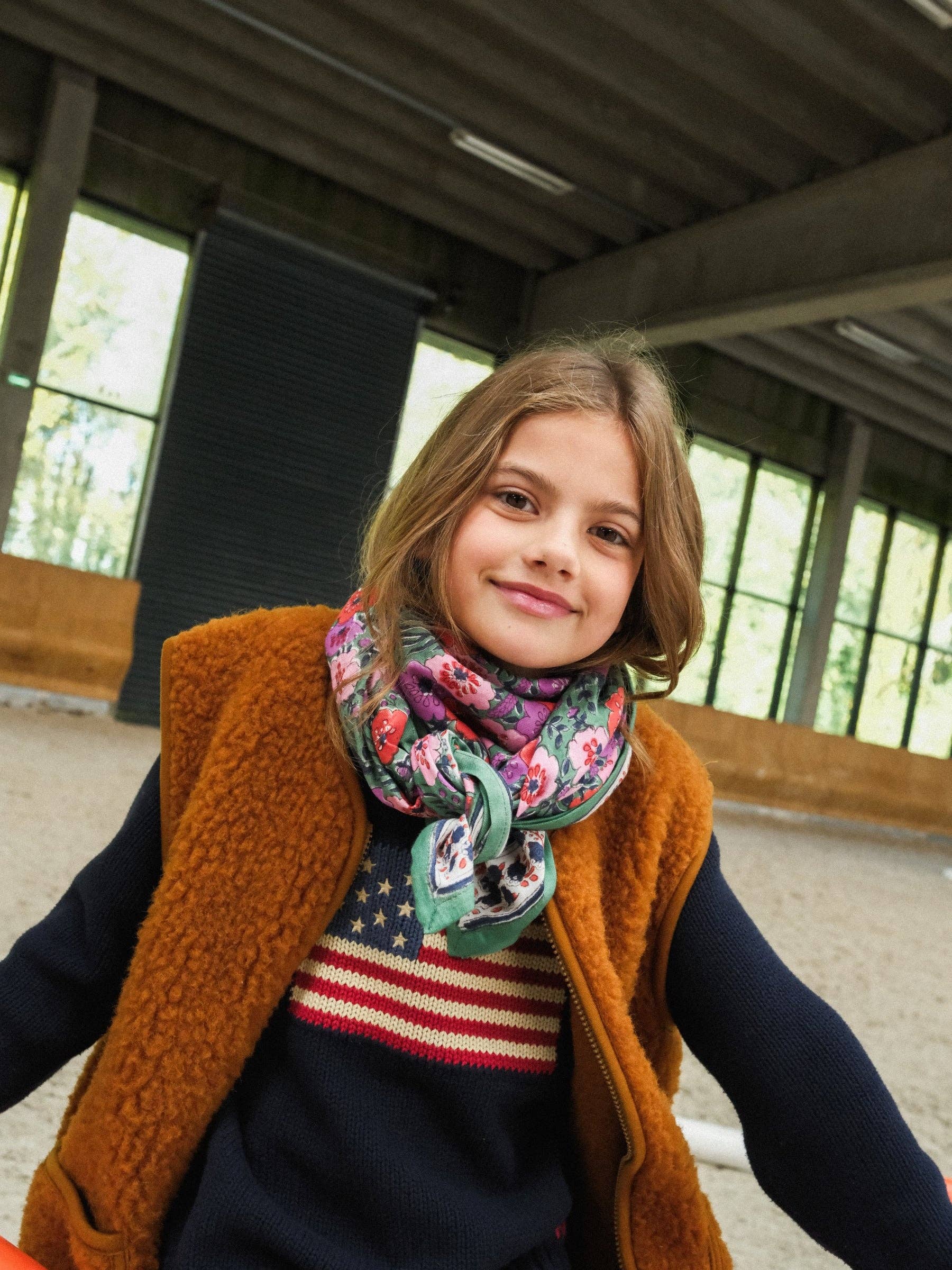 Foulard Adulte Indore vert 100cm