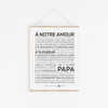 Affiche Papa: MINI A6 10.5 x 14.8 mm