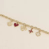 Bracelet - trèfles, coeurs, émail