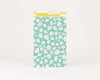 Sacs en papier marguerites, vert: Taille M (12 x 21 cm)