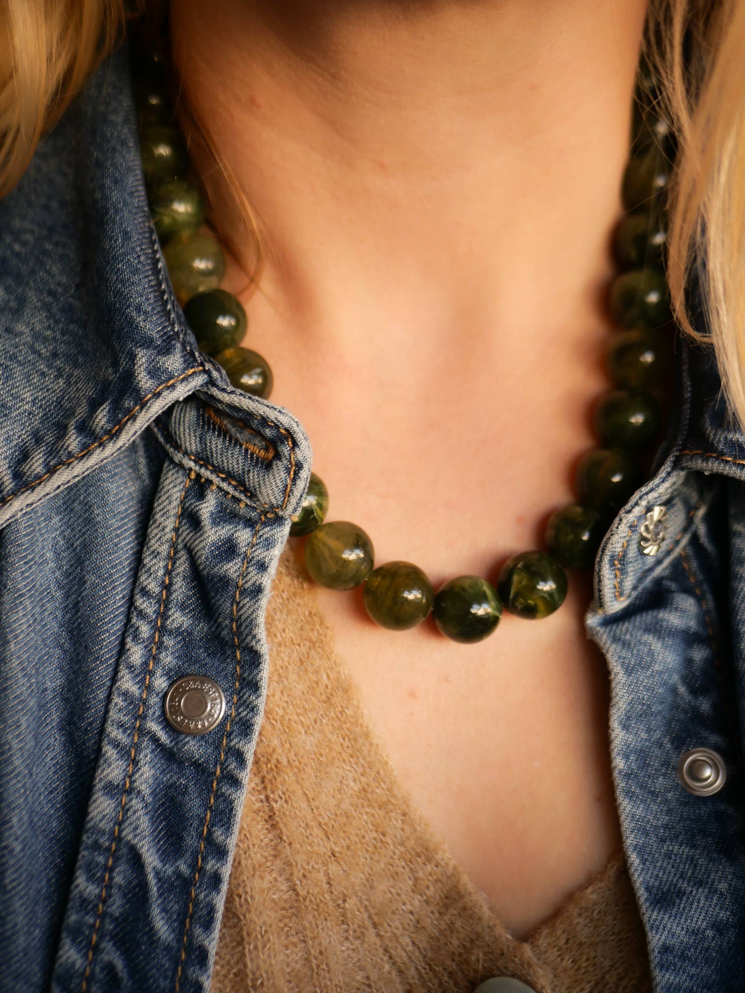 Collier Gabi - Azeria - Acier Inoxydable: Vert