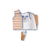 Gilet de Natation Rayé Marron/Blanc 2-3 ans