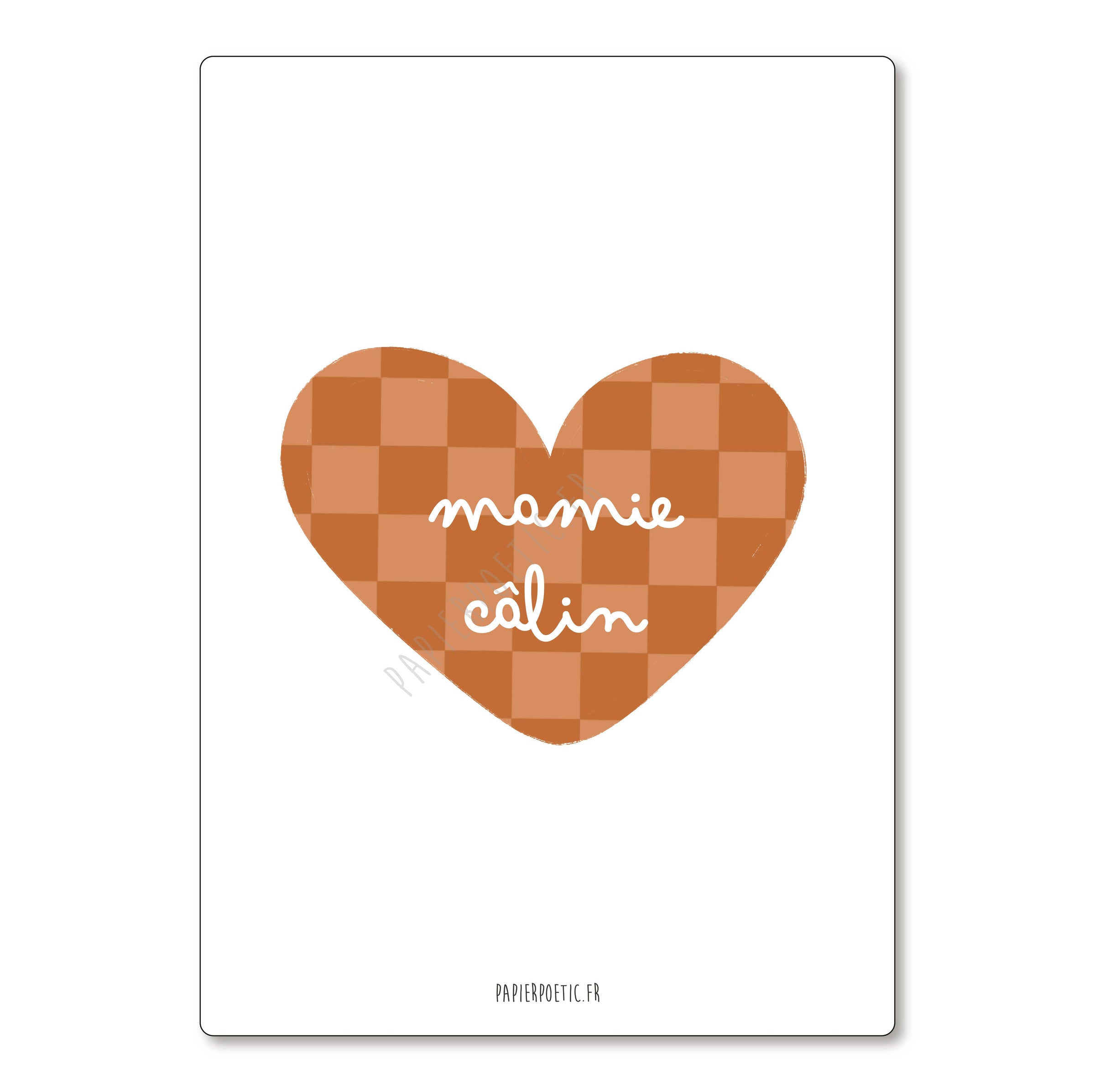 Carte/Card "Cœur Mamie câlin"