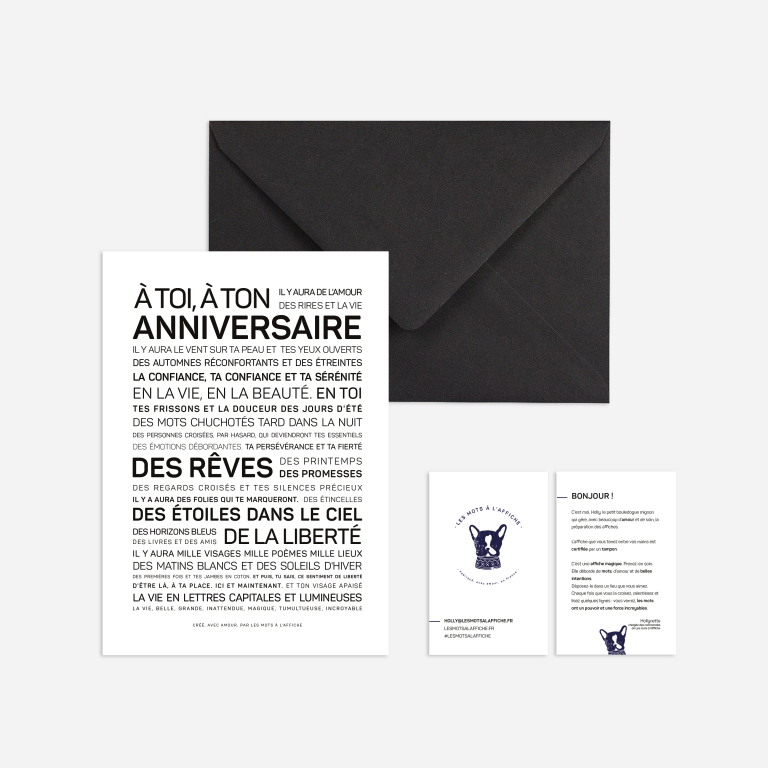 Affiche A toi, à ton anniversaire: MINI A6 10.5 x 14.8 mm