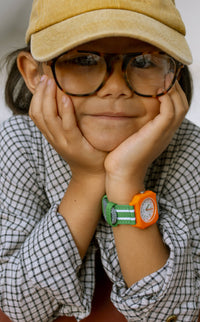 Circus - Montre en denim et vert