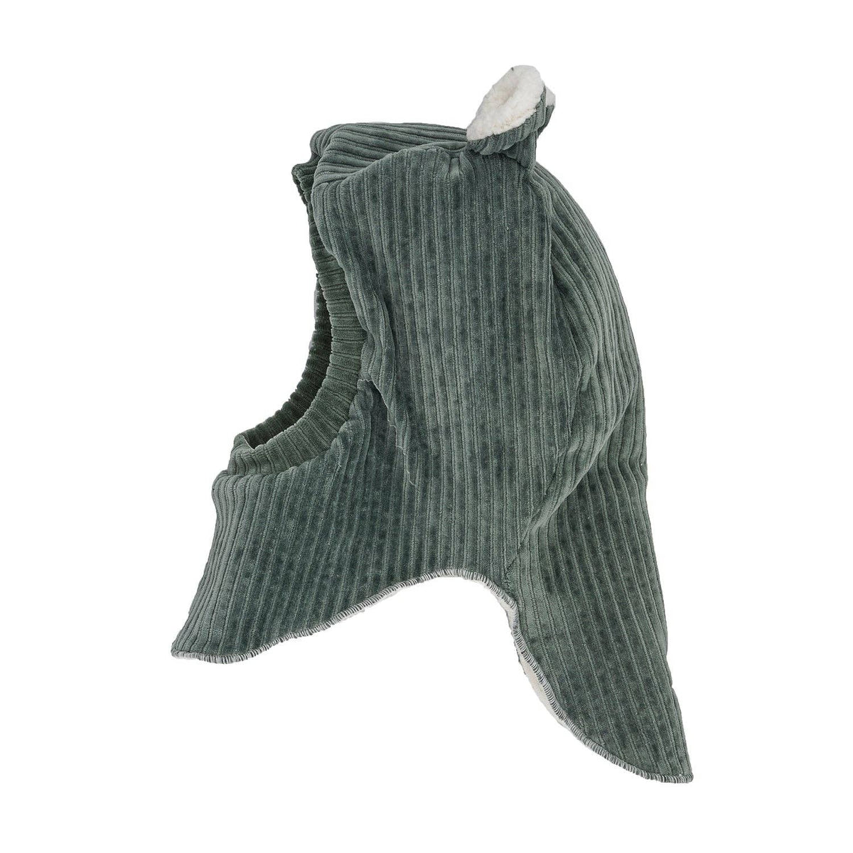 Cagoule velours kaki: T0 : 9 - 18 mois