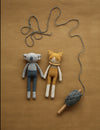 Doudou en crochet chat ocre