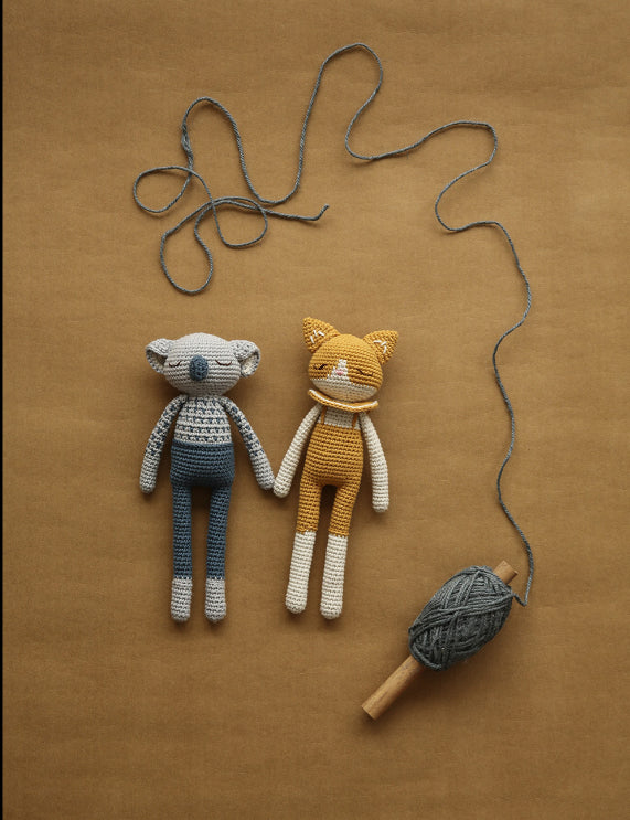 Doudou en crochet chat ocre