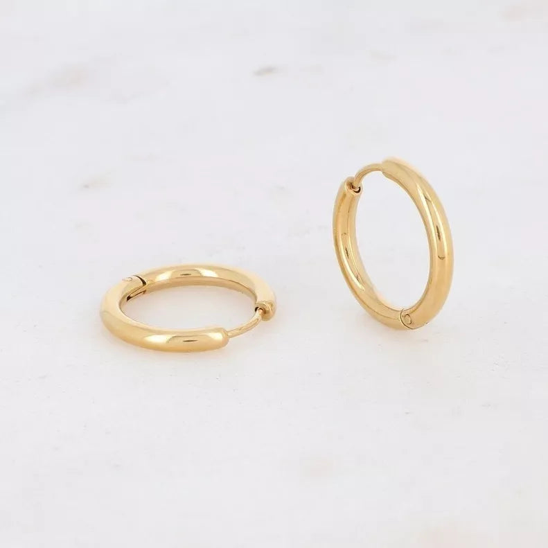 Créoles dorées - anneau rond 19mm