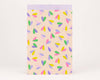 Sacs en papier cœur battant, beige / rose / lilas: Taille M (12 x 21 cm)