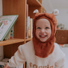Cagoule velours paprika: T0: 9 - 18 mois