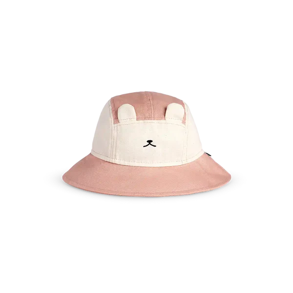 Chapeau Camper anti uv ourson rose