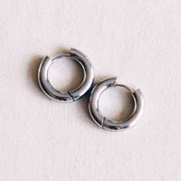 Créoles large en acier inoxydable 16 mm - argenté