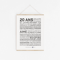 Affiche 20 ans: MINI A6 10.5 x 14.8 mm
