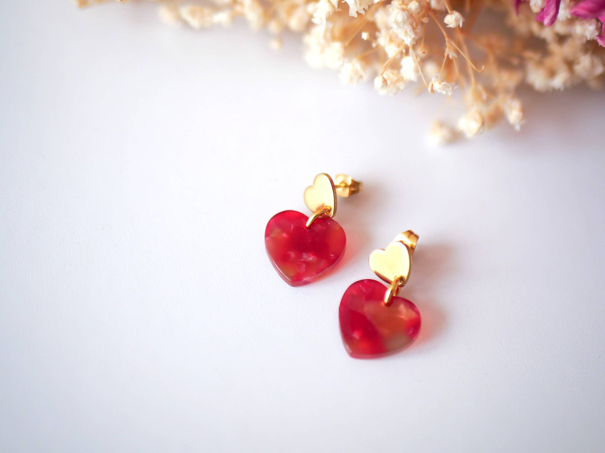Boucles d'oreilles Mini-Maé: Rouge