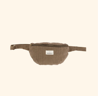 Sac banane en coton Rayures Café