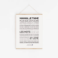 Maman, je t'aime plus que les fleurs: MINI A6 10.5 x 14.8 mm