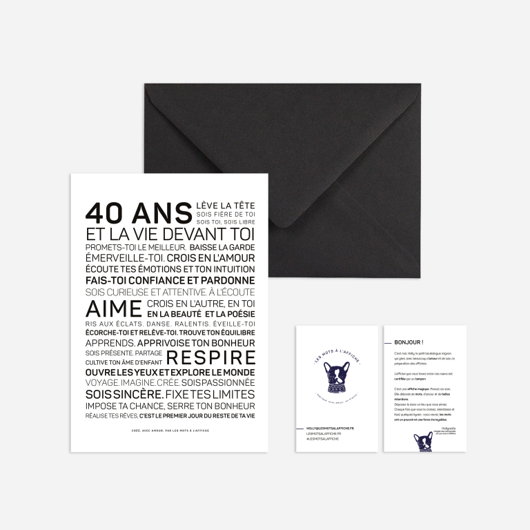 Affiche 40 ans: MINI A6 10.5 x 14.8 mm