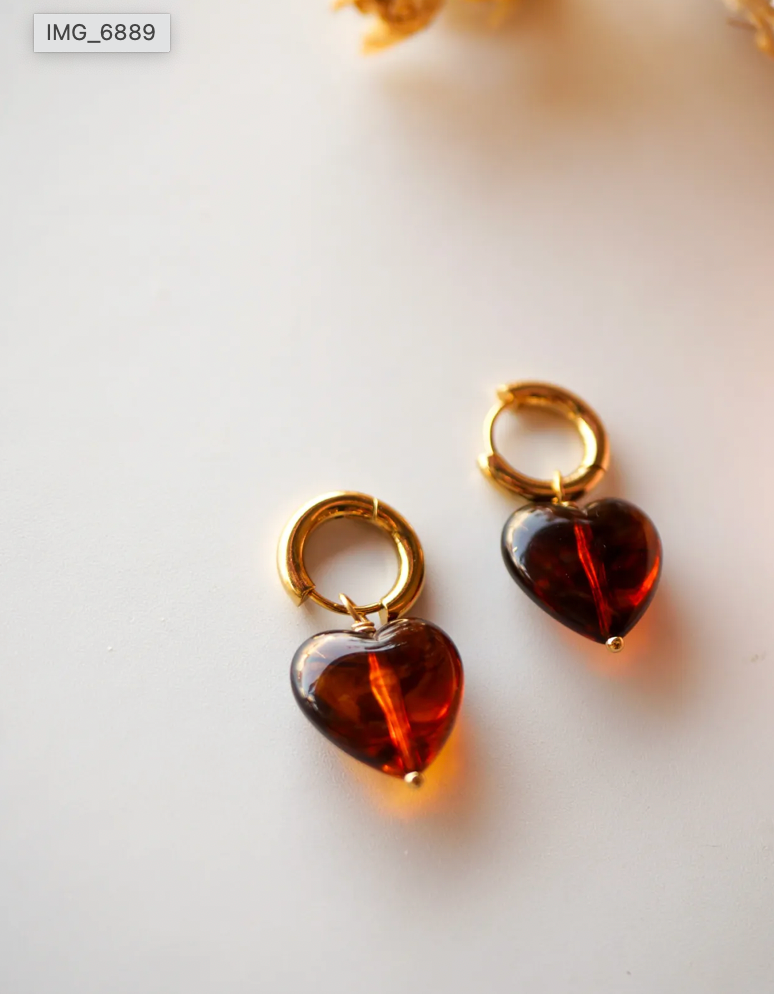 Boucles d’oreilles Charlie : Marron