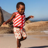 Gilet de natation - Rouge/Blanc - Crabby: 3/6 Ans