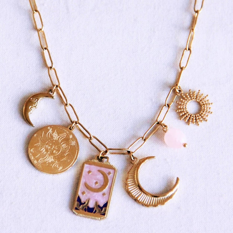 Collier charme 'Enfant de la Lune'