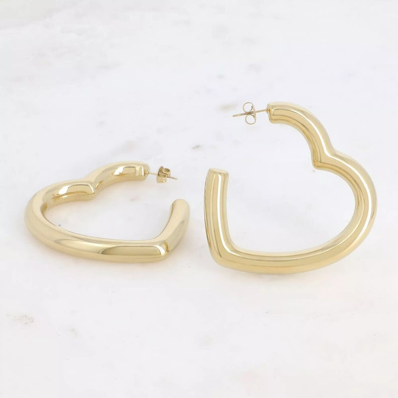 Créoles - anneau épais coeur