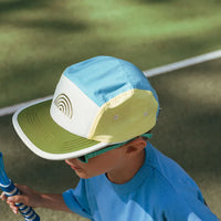 Casquette 5 panel Bleu Arc-en-ciel