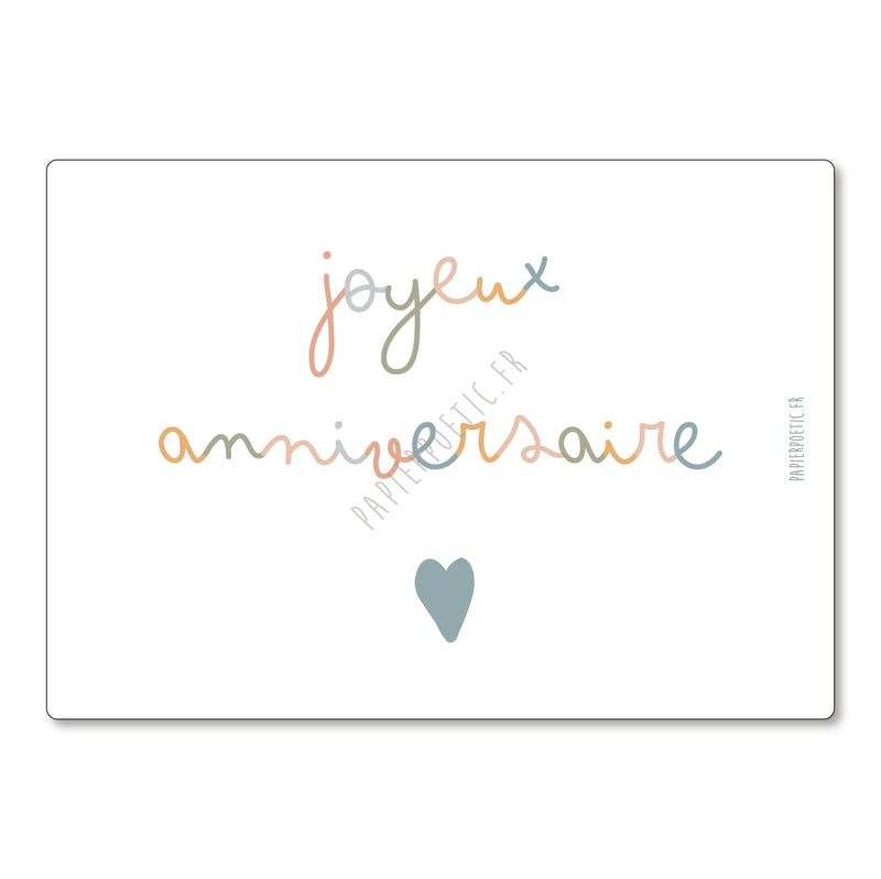 Carte "Joyeux anniversaire" liberty