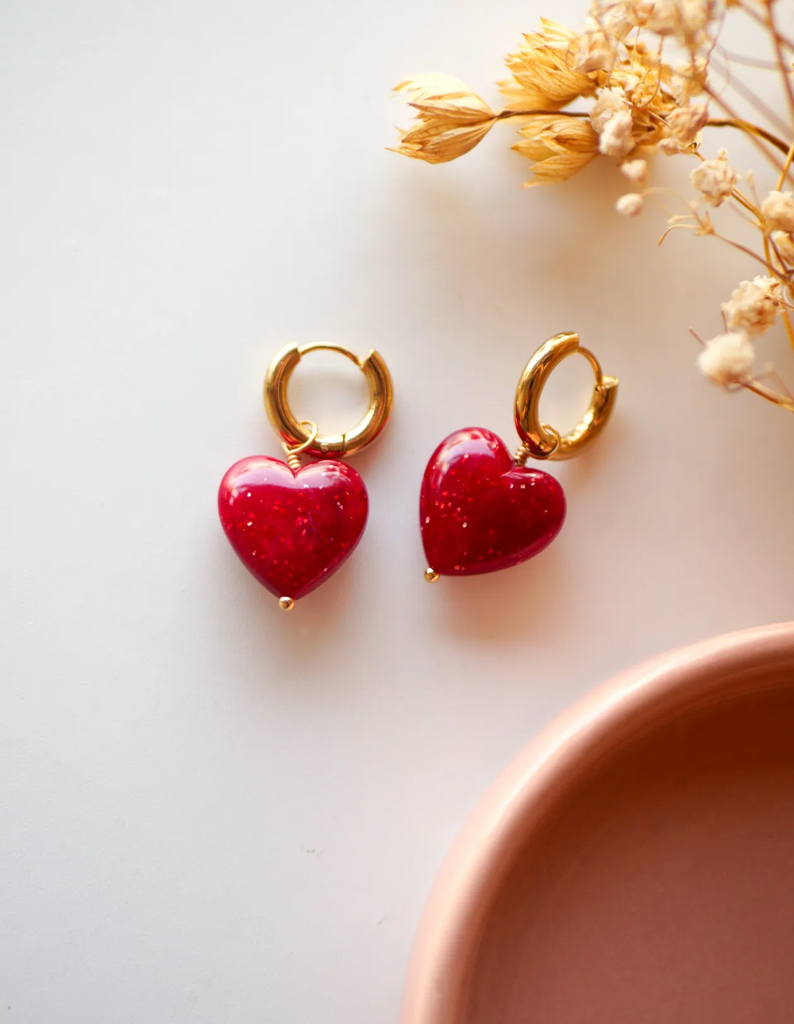 Boucles d’oreilles Charlie : Rouge