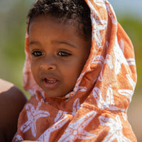 Poncho de plage hydrophile orange