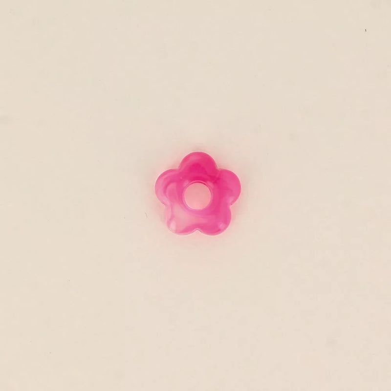 Perle de fleur en acétate 15.5 mm