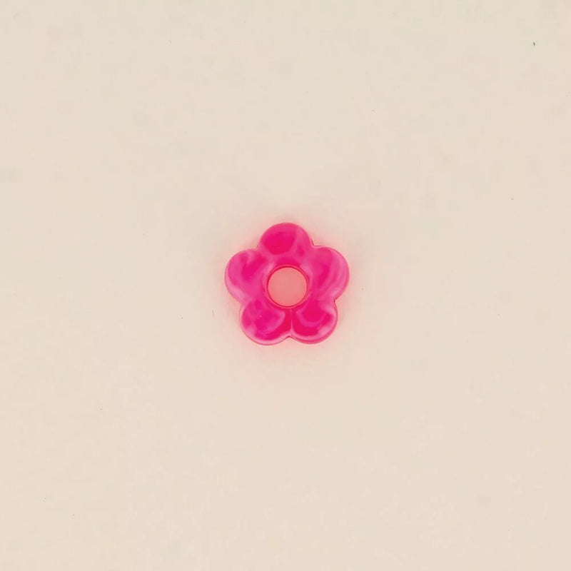 Perle de fleur en acétate 15.5 mm